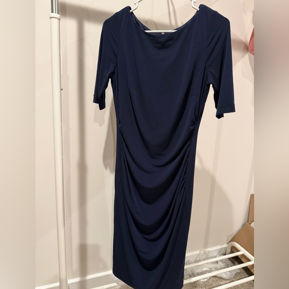 Midnight Blue Long Sleeve Dress